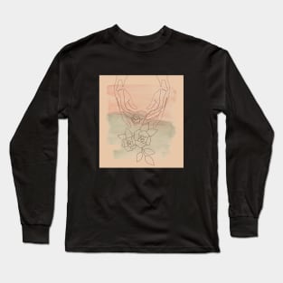 Hands holding flower Long Sleeve T-Shirt